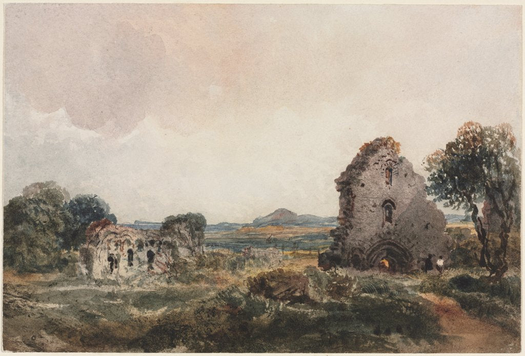Detail of Neath Abbey, c. 1840s by Peter De Wint