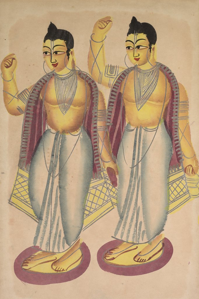 Detail of Nitai and Gaur, 1800s by Unknown