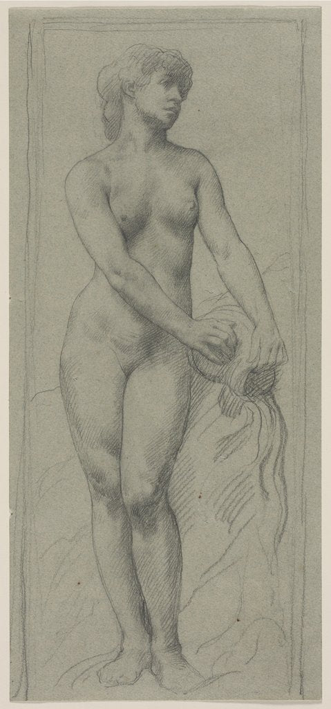 Detail of Nude Woman by Alphonse Legros