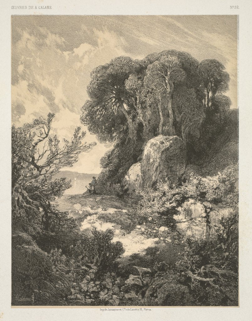 Detail of Oeuvres de A. Calame: No. 52 by Alexandre Calame; F. Delarue