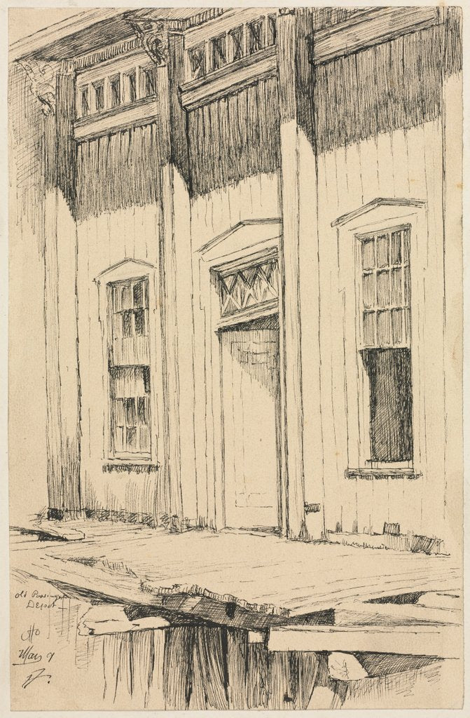 Detail of Old Passenger Depot, Cleveland by Otto H. Bacher