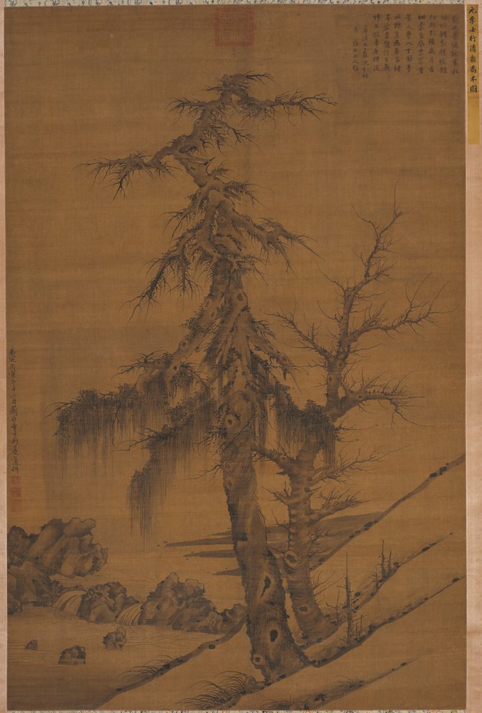 Detail of Old Trees by a Cool Spring, 1326 by Li Shixing