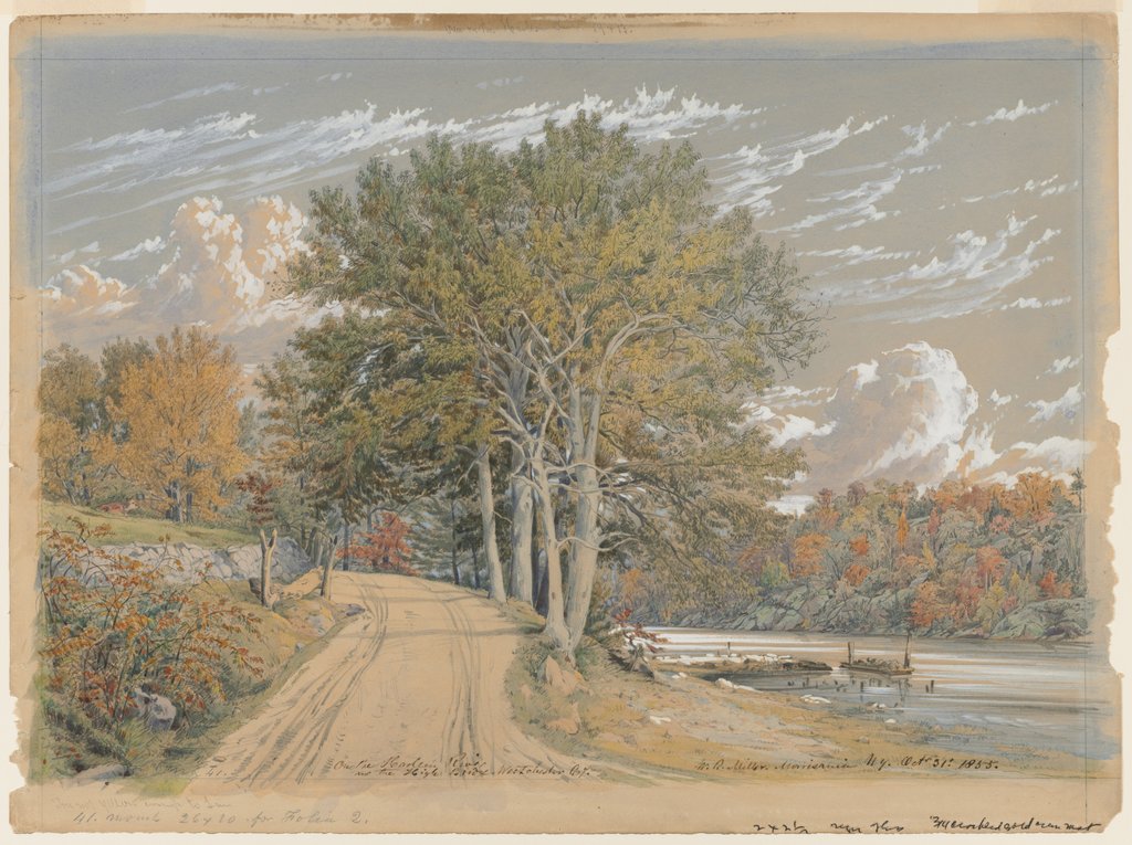 Detail of On the Harlem River, 1855 by William Rickarby Miller
