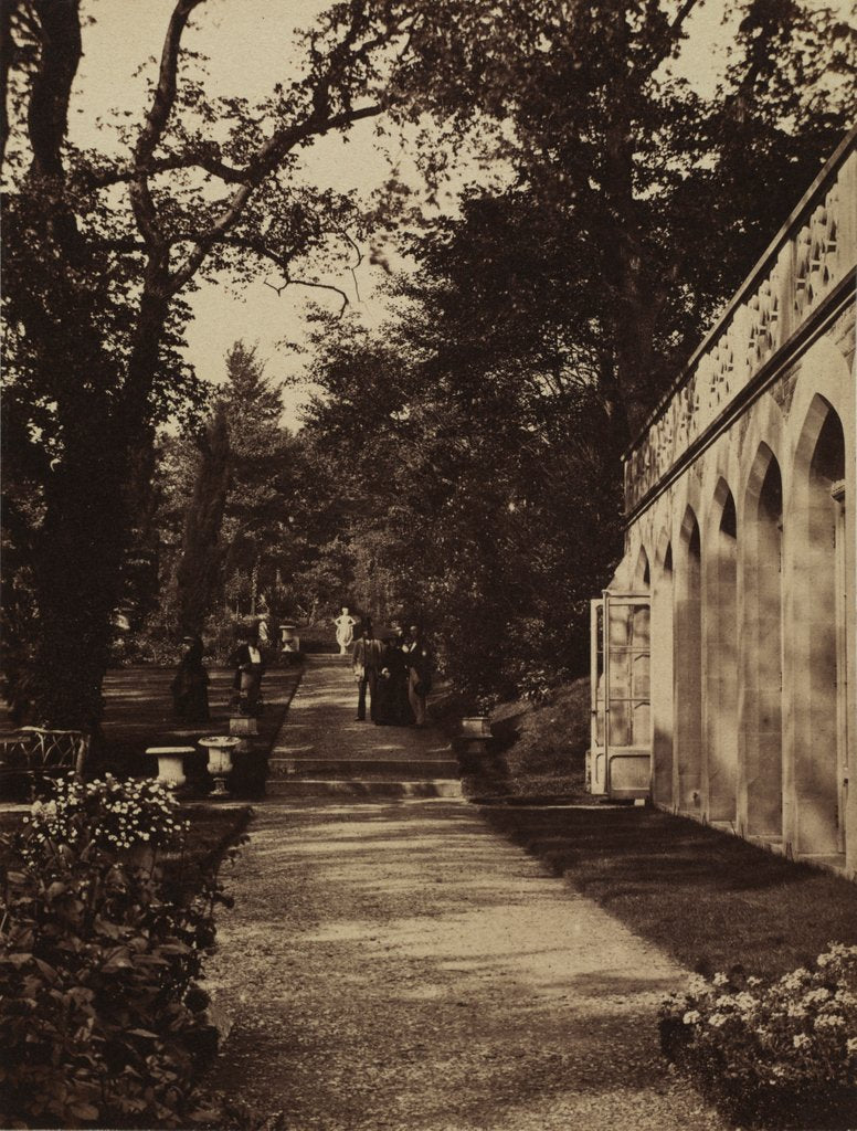 Detail of Orangery and Flower Garden at Singleton, Glamorganshire, 1854 by W. Graham Vivian