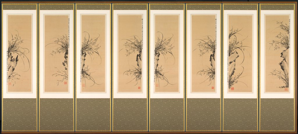 Detail of Orchids and Rocks, 1897-98 by Yi Ha-eung