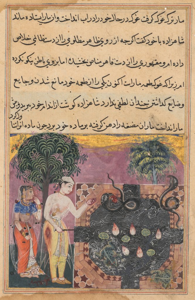 Detail of Page from Tales of a Parrot: Eighteenth night: The prince?, c. 1560 by Unknown