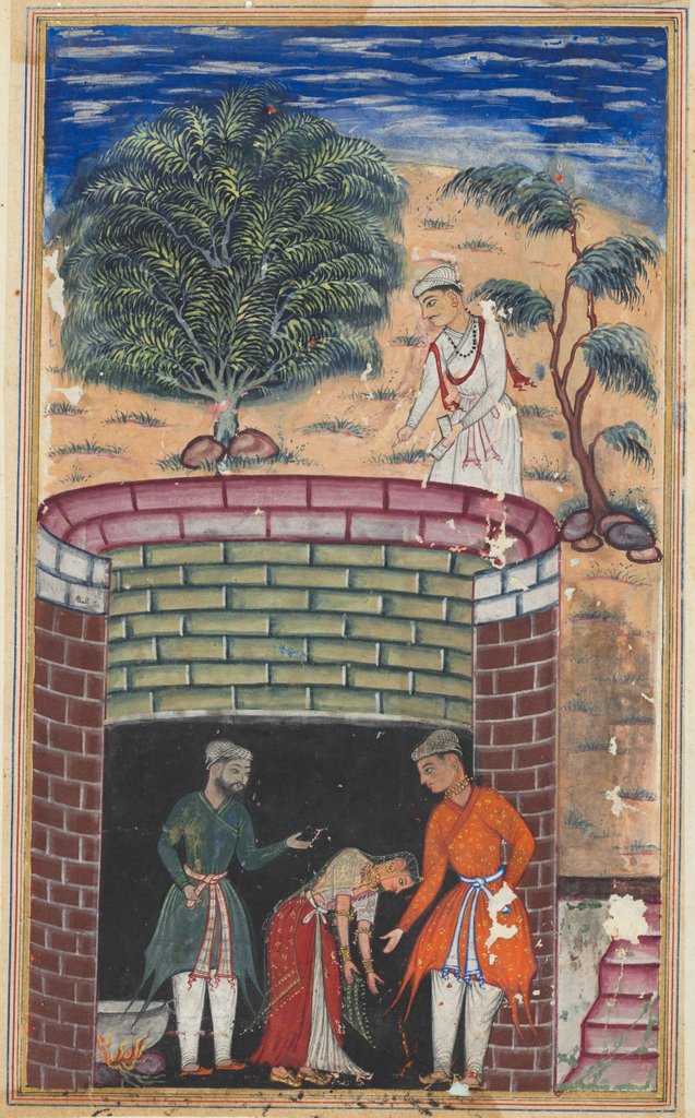 Detail of Page from Tales of a Parrot: Seventh night: The daughter of the king…, c. 1560 by Unknown