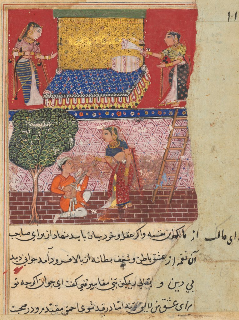 Detail of Page from Tales of a Parrot: Sixteenth night: The daughter-in-law of the king?, c. 1560 by Unknown