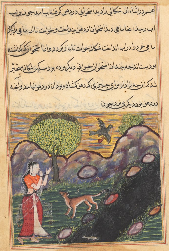 Detail of Page from Tales of a Parrot: Sixteenth night: The daughter-in-law…, c. 1560 by Unknown