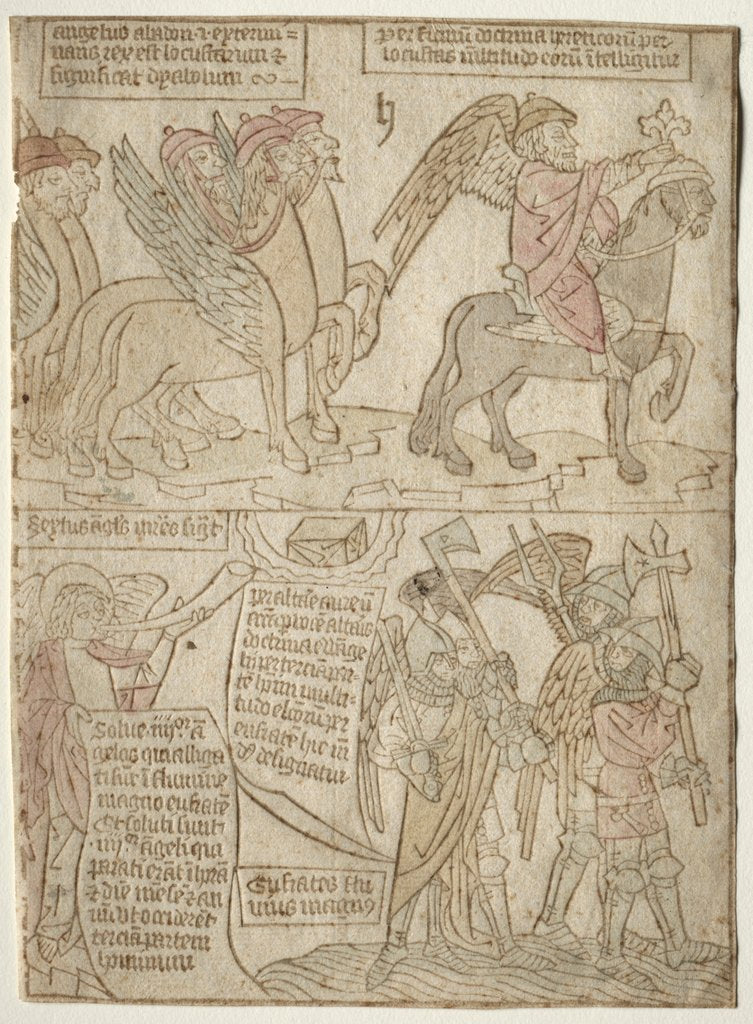 Detail of page from the Apocalypse, 1400s by Anonymous