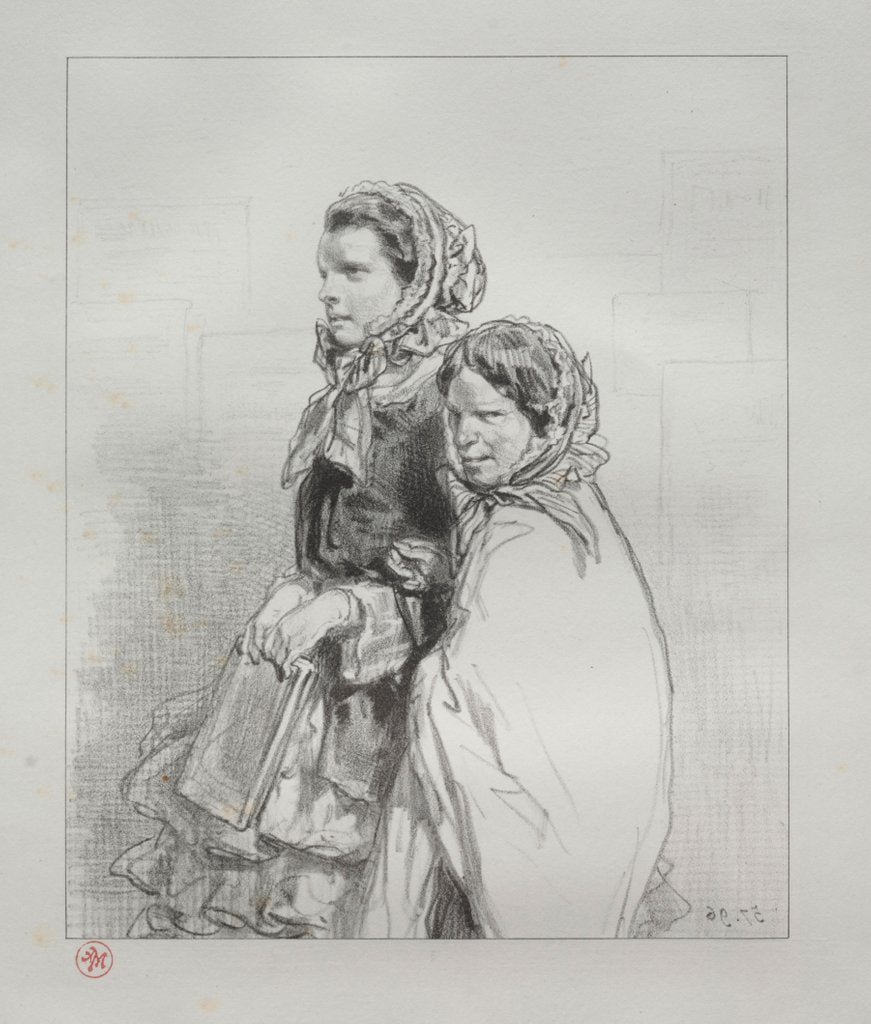 Detail of Par-ci, par-lá: My Daughter has sung, 1854-1856 by Paul Gavarni
