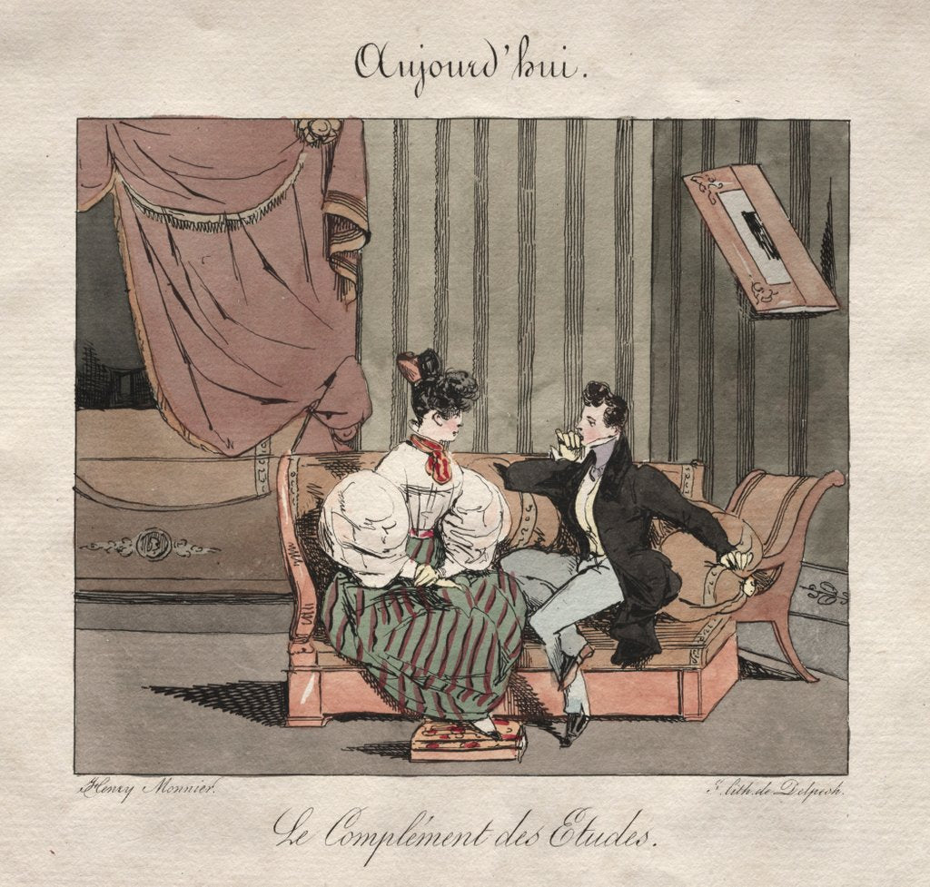 Detail of Parisian Occasions: The Complement of the Students by Henry Bonaventure Monnier