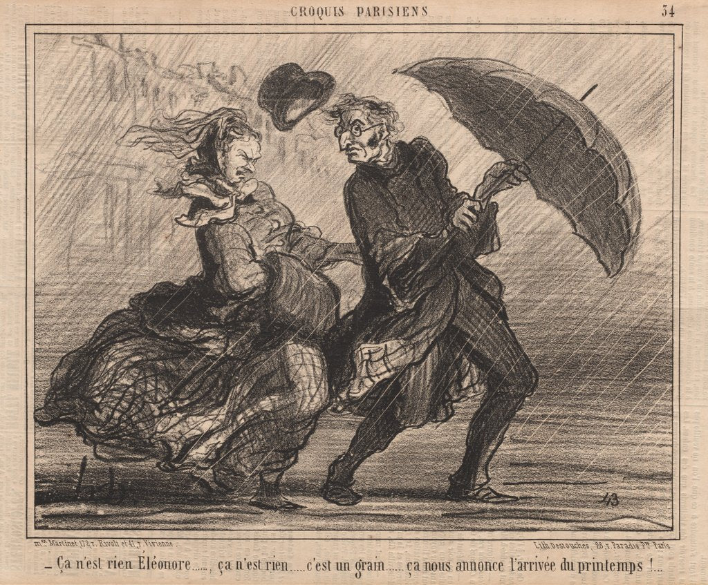 Detail of Parisians Sketches: Pl. 34, It's Nothing Eleanor by Honoré Daumier; Mon. Martinet