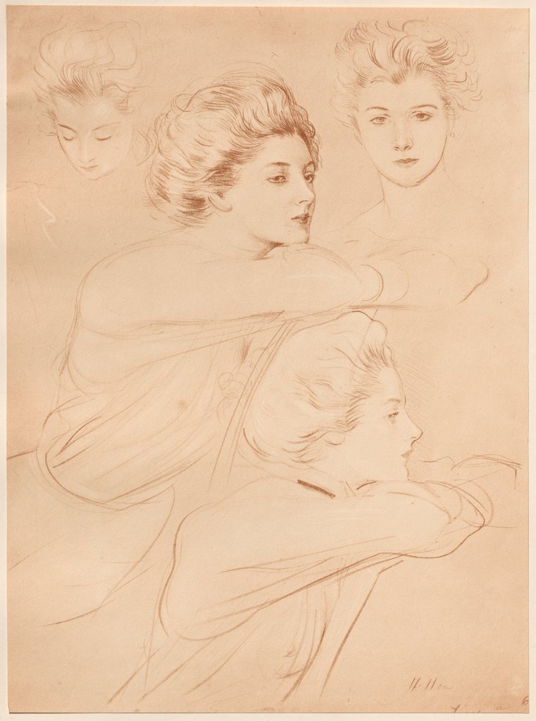 Detail of Parisienne, 1898 by Paul César Helleu