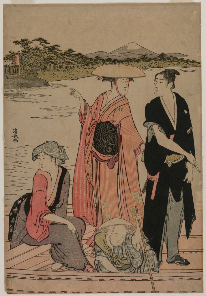 Passengers in a Ferry Boat on the Sumida River, 1784 by Torii Kiyonaga
