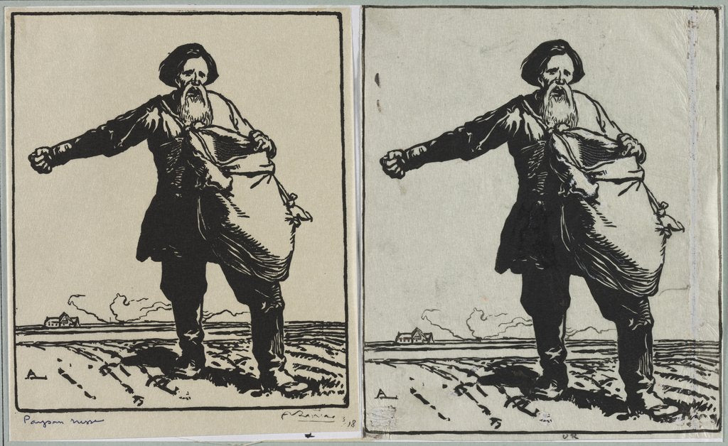 Detail of Paysan russe, 1914 by Auguste Louis Lepère