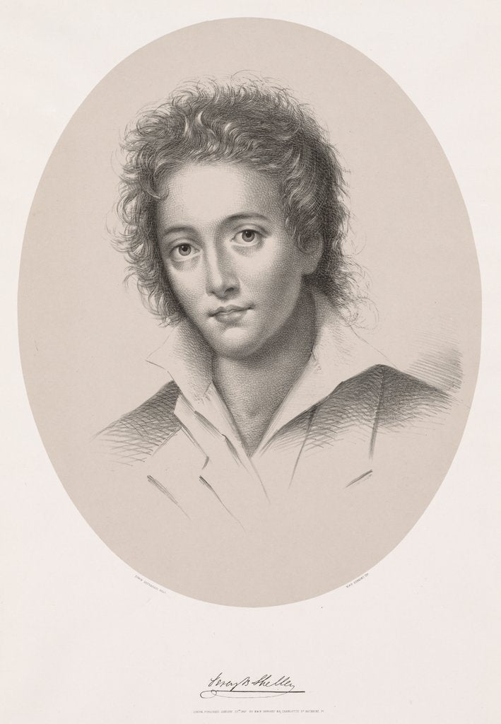 Detail of Percy Bysche Shelley, 1867 by Edwin Beyerhaus