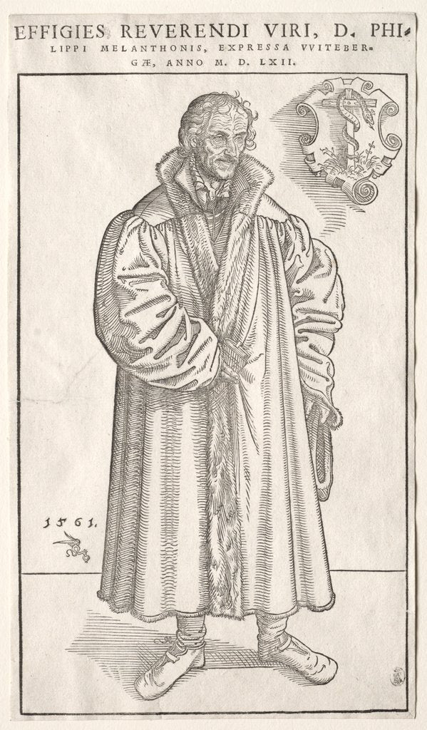 Detail of Philipp Melanchthon by Lucas Cranach