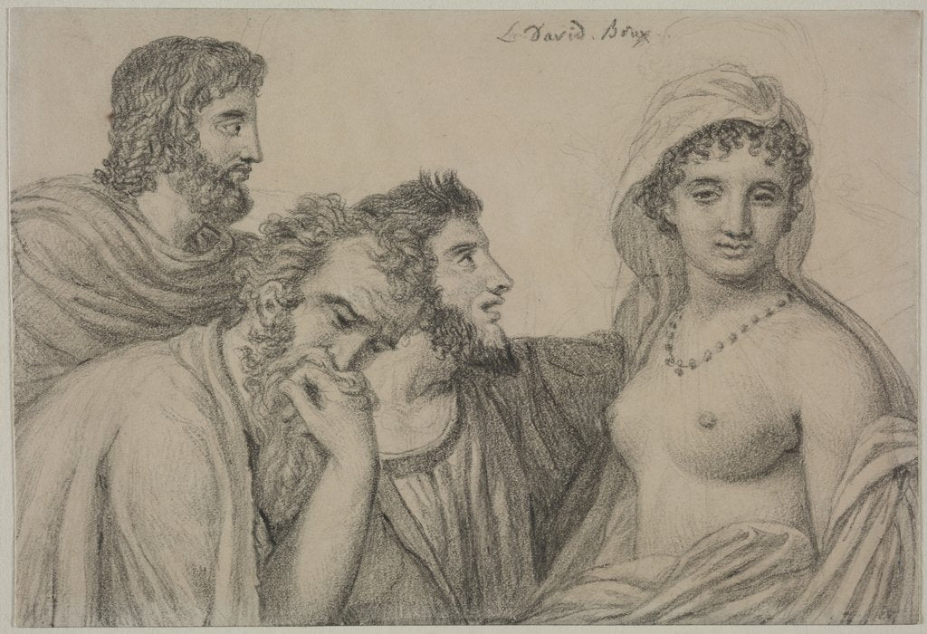 Detail of Phryné before the Judges, c. 1816-1820 by Jacques-Louis David