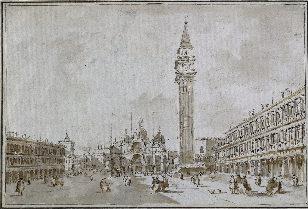 Detail of Piazza San Marco, Venice, 1780s by Francesco Guardi