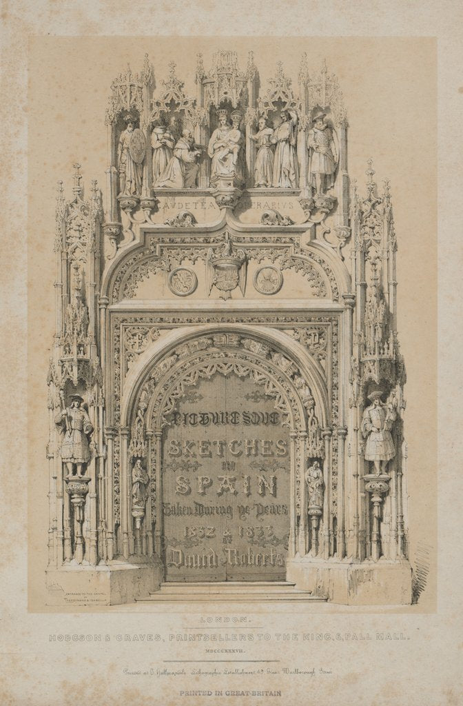 Detail of Picturesque Sketches in Spain: Title Page, 1837 by Thomas Allom