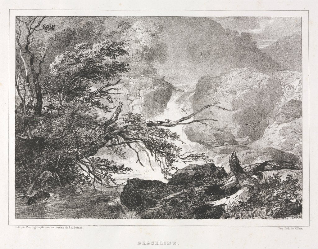 Detail of Picturesque Views of Scotland: Brackline, 1826 by Richard Parkes Bonington