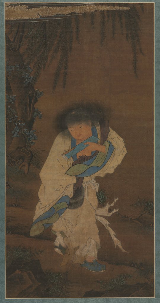 Detail of Poet and Recluse Hanshan, 1400s by Unknown