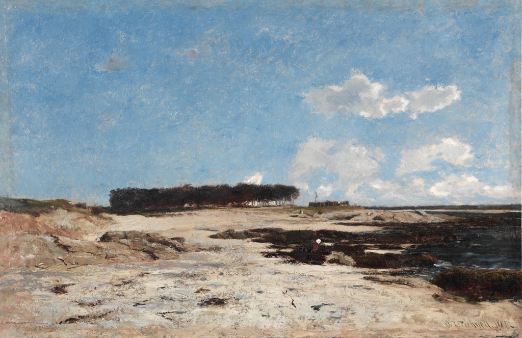 Detail of Pointe de Cabellou, Brittany, 1881 by William L. Picknell