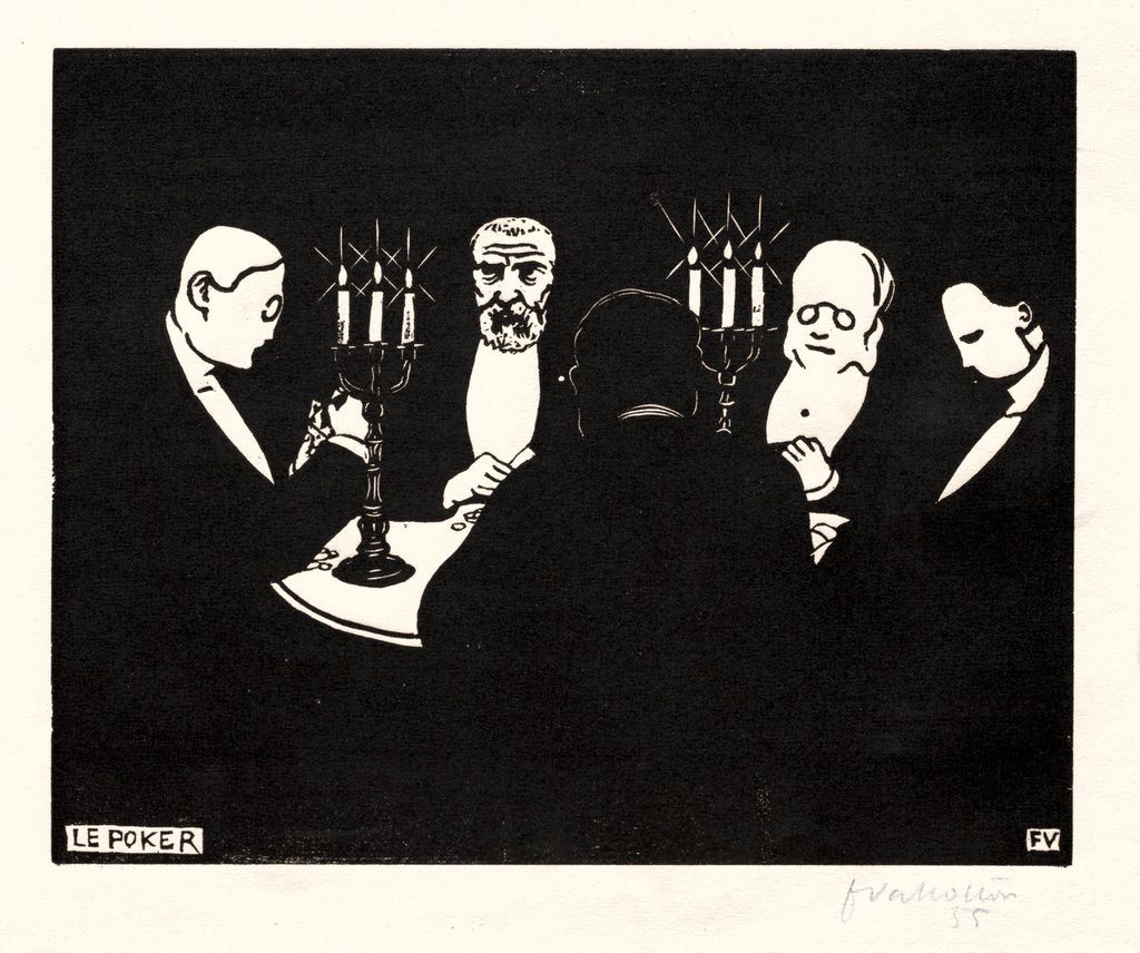 Detail of Poker, 1896 by Félix Vallotton