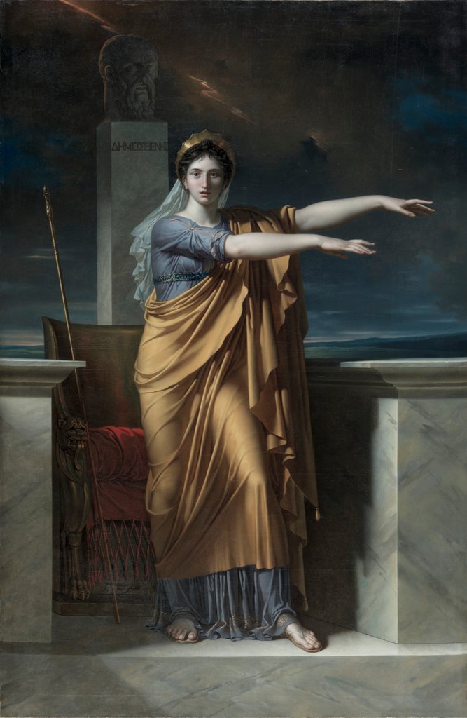 Detail of Polyhymnia, Muse of Eloquence, 1800 by Charles Meynier