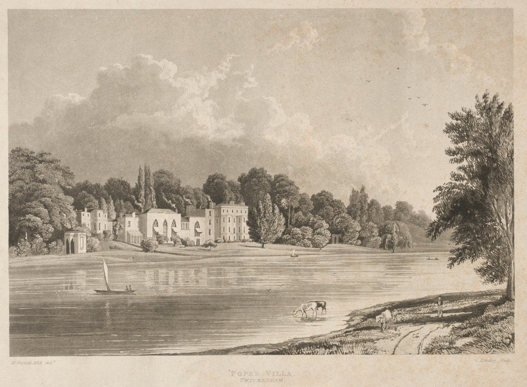 Detail of Pope's Villa, Twickenham, 1828 by Charles Bentley