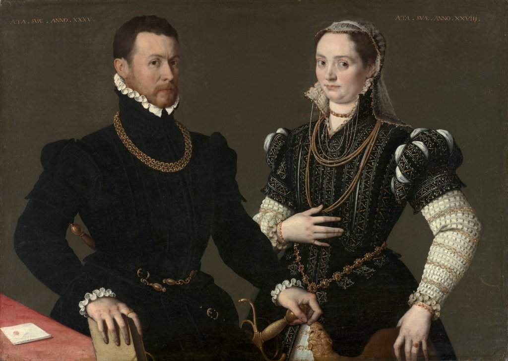 Detail of Portrait of a Couple, c. 1580-1588 by Unknown