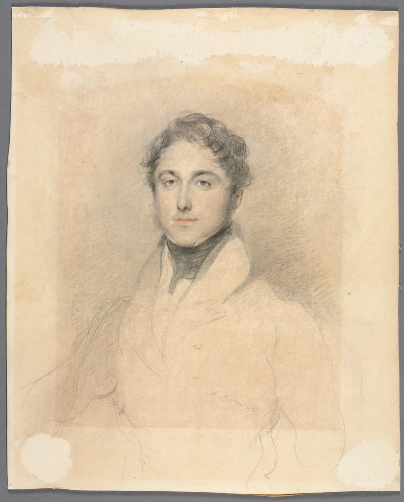 Detail of Portrait of a Man, 1828 by Andrew Morton