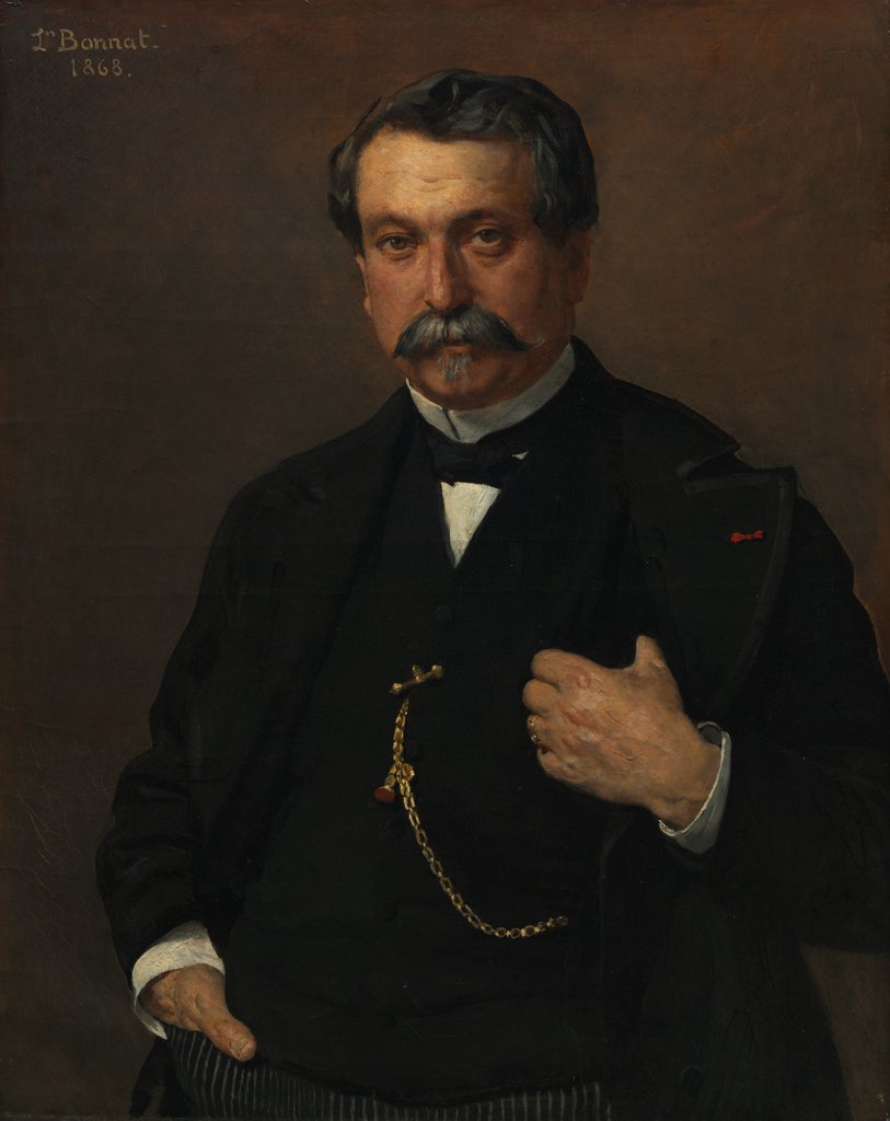 Detail of Portrait of a Man, 1868 by Léon Bonnat
