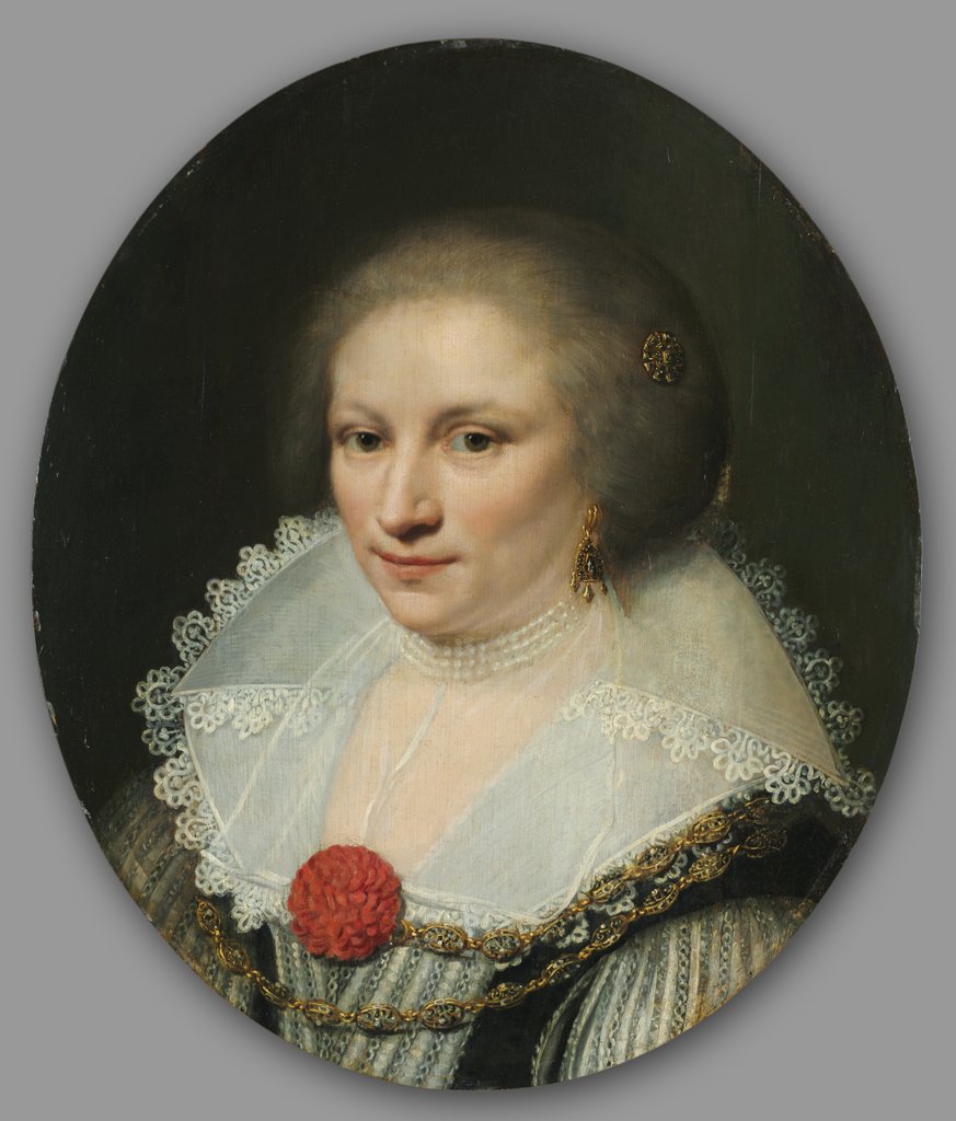 Detail of Portrait of a Woman, 1620s by Jan Anthonisz van Ravesteyn