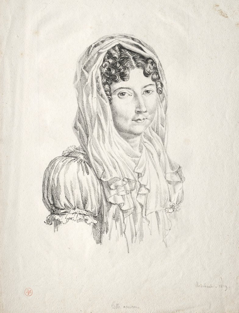 Detail of Portrait of a Woman, 1819 by Moisbach