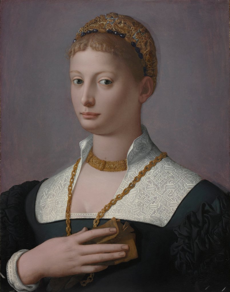 Detail of Portrait of a Woman, c. 1550 by Agnolo Bronzino