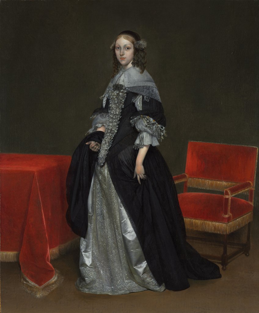 Detail of Portrait of a Woman, c. 1665 by Gerard ter Borch