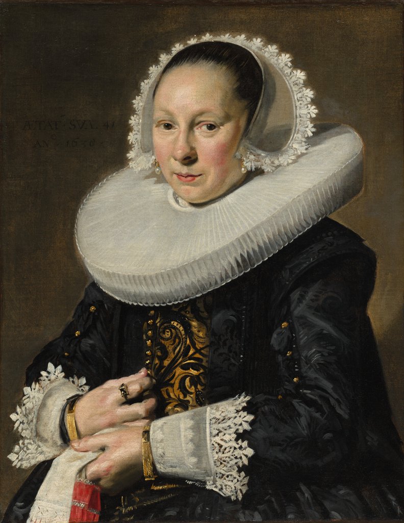 Detail of Portrait of a Woman, probably Aeltje Dircksdr. Pater, 1638 by Frans Hals