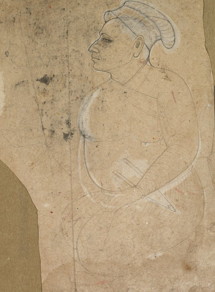 Detail of Portrait of an Aging Man, c. 1700 by Unknown