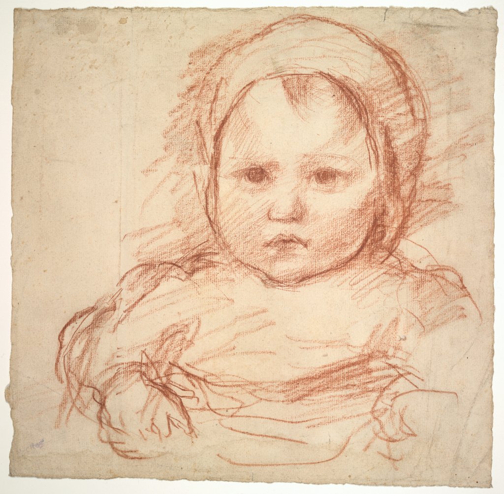 Detail of Portrait of an Infant, 1800s-1900s by Henri Cros