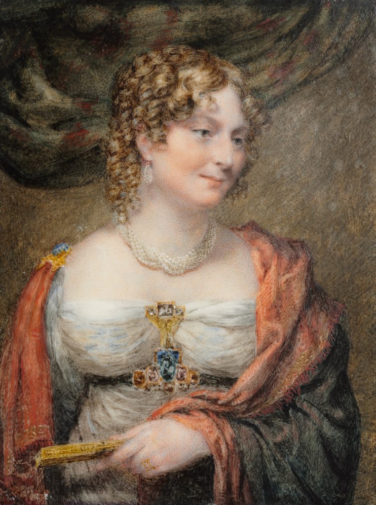 Detail of Portrait of Anne Law, 1st Lady Ellenborough, c. 1821 by John Linnell