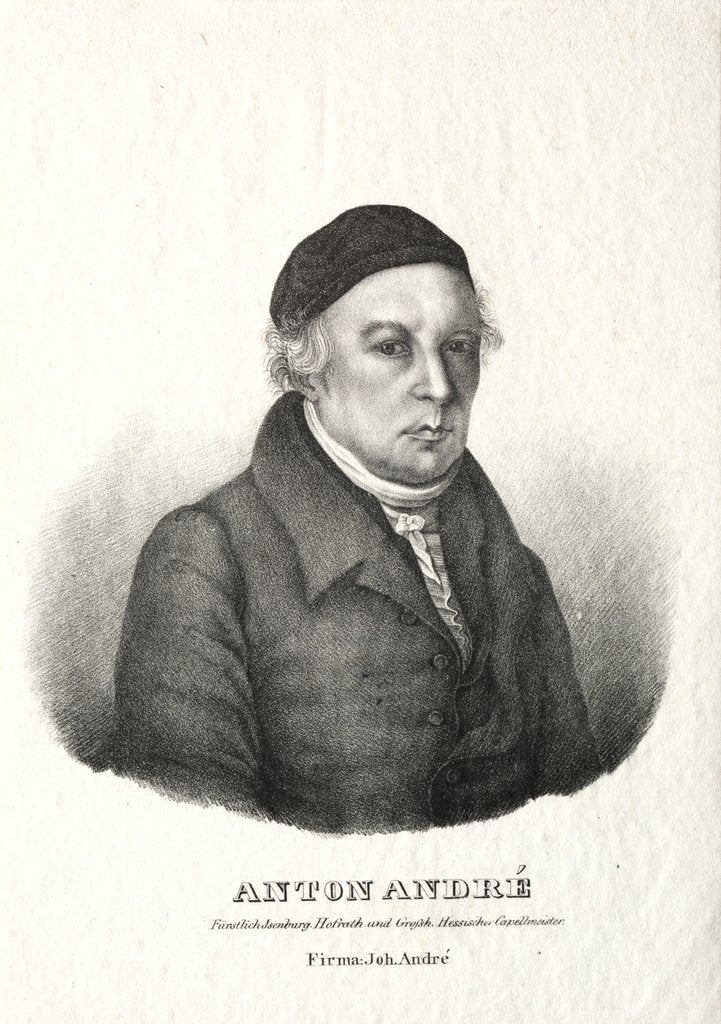 Detail of Portrait of Anton André by Johann André