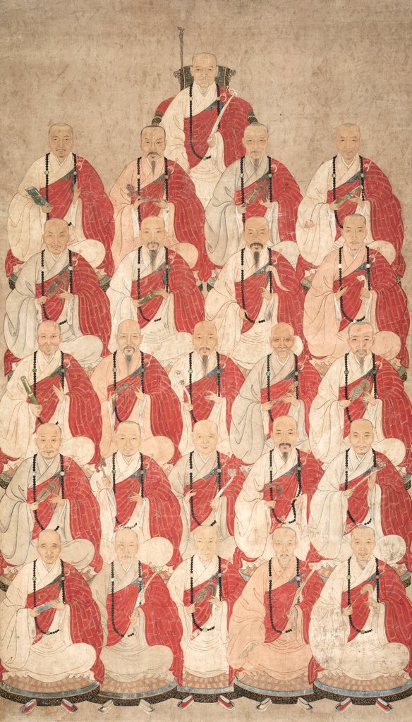 Detail of Portrait of Buddhist Monks of Obaku Sect, 1600s by Unknown