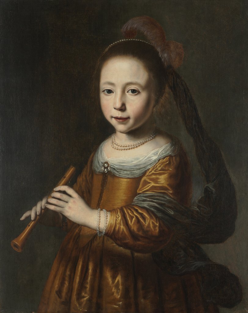 Detail of Portrait of Elizabeth Spiegel, 1639 by Dirck Dircksz. Santvoort