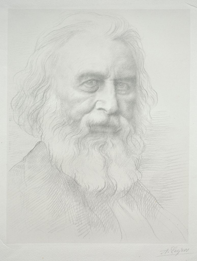 Detail of Portrait of Henry Wadsworth Longfellow by Alphonse Legros