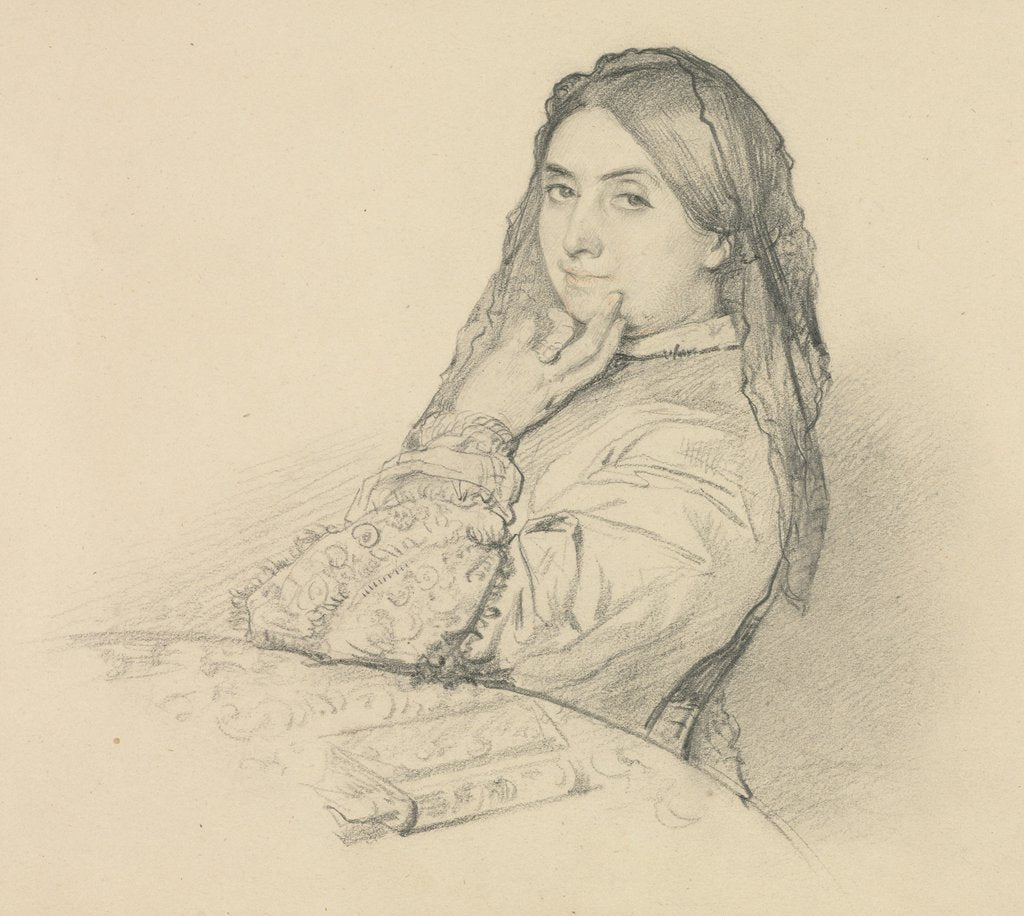 Detail of Portrait of his Mother, 1851 by Henri Lehmann
