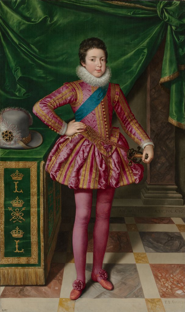 Detail of Portrait of King Louis XIII of France, 1611 by Frans Pourbus