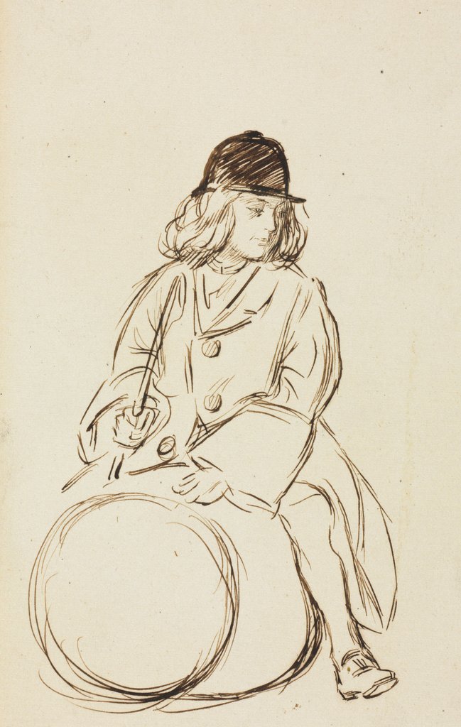 Detail of Portrait of Little Corbauld by Charles Samuel Keene