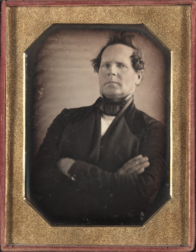 Detail of Portrait of Man Leaning Away from Camera, late 1840s by Unidentified Photographer